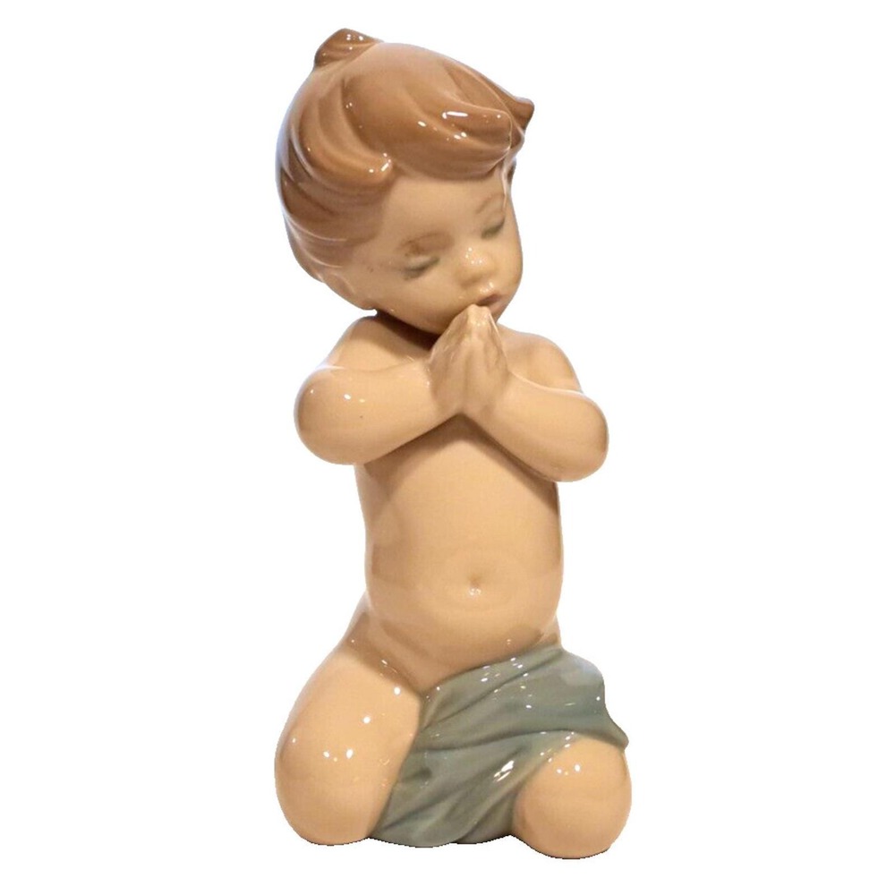 Lladro 1987 Daisa Praying Angel Cherub Porcelain Figurine Handmade Spain Box